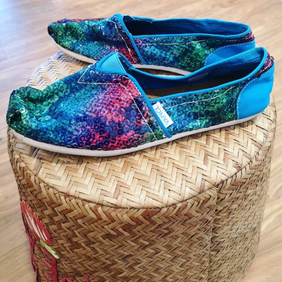 Colorful snake pattern slip on flat - Picture 5 of 7